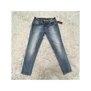 NWT Miss Me Mid Rise Ankle Skinny Jeans Sz 26 Embroidered